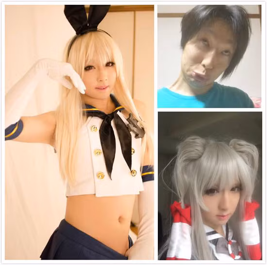 Tóc giả, kính giãn tròng là hai vật dụng có thể tạo nên sự thay đổi lớn nhất trong những màn cosplay, hoá trang. Dù dễ khiến người khác cảm thấy sốc nhưng với hiệu quả thấy rõ nên giới coser coi công việc hoá trang này là hết sức bình thường.