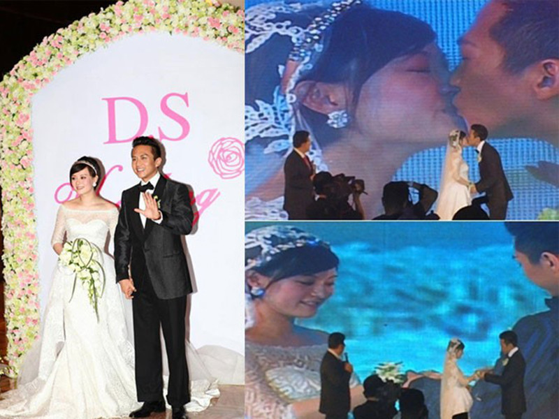 Năm 2011, Đặng Siêu và Tôn Lệ làm đám cưới tại Thượng Hải. Lúc này, bà xã của “Trương Vô Kỵ” đã mang bầu được 4 tháng.