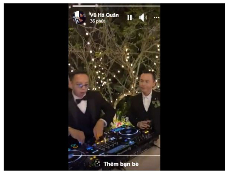 Hoàng Touliver đích thân làm DJ trong chính tiệc cưới của mình và Tóc Tiên.