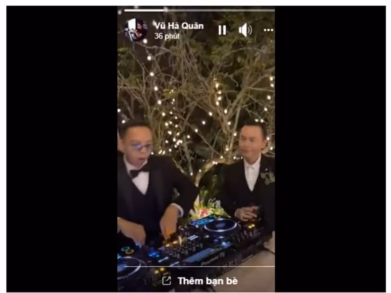 Hoàng Touliver đích thân làm DJ trong chính tiệc cưới của mình và Tóc Tiên.