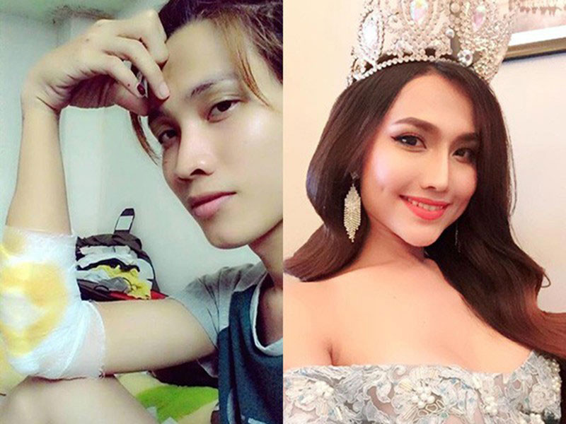 Khi chưa chuyển giới thành mỹ nhân, Hoài Sa đã lộ rõ vẻ nữ tính, yếu đuối.