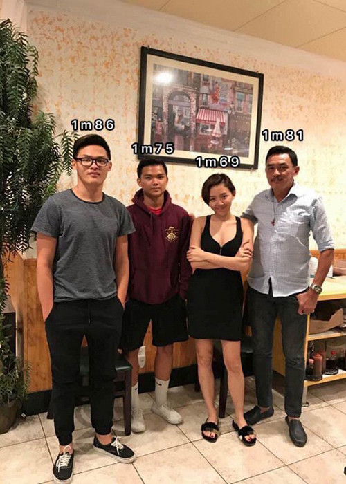 Hai em trai của Tóc Tiên có chiều cao vượt trội (1m75, 1m86).