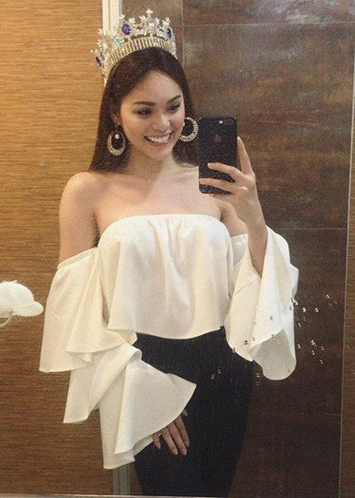 Gương mặt và nụ cười của Jess hao hao Hoa hậu Hoàn vũ Thế giới 2015 Pia Wurtzbach.