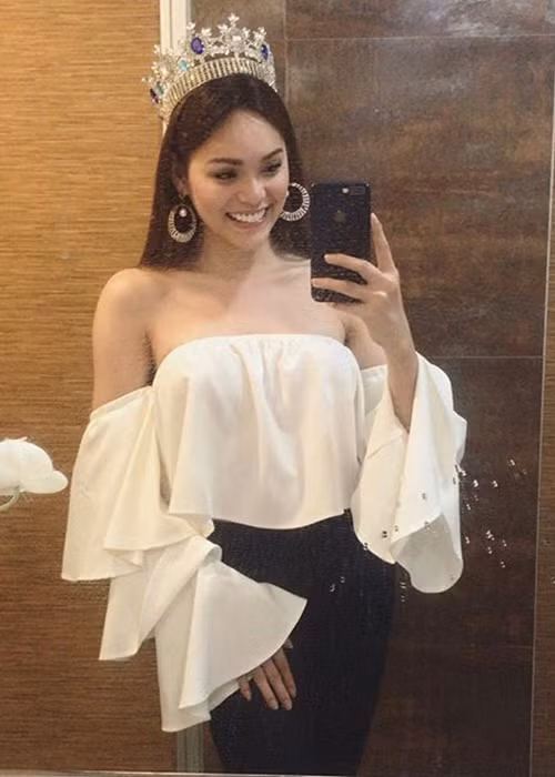 Gương mặt và nụ cười của Jess hao hao Hoa hậu Hoàn vũ Thế giới 2015 Pia Wurtzbach.