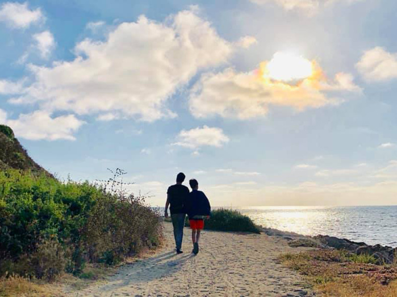 Trên trang cá nhân, Quang Dũng thường xuyên khoe hình ảnh bên con trai.