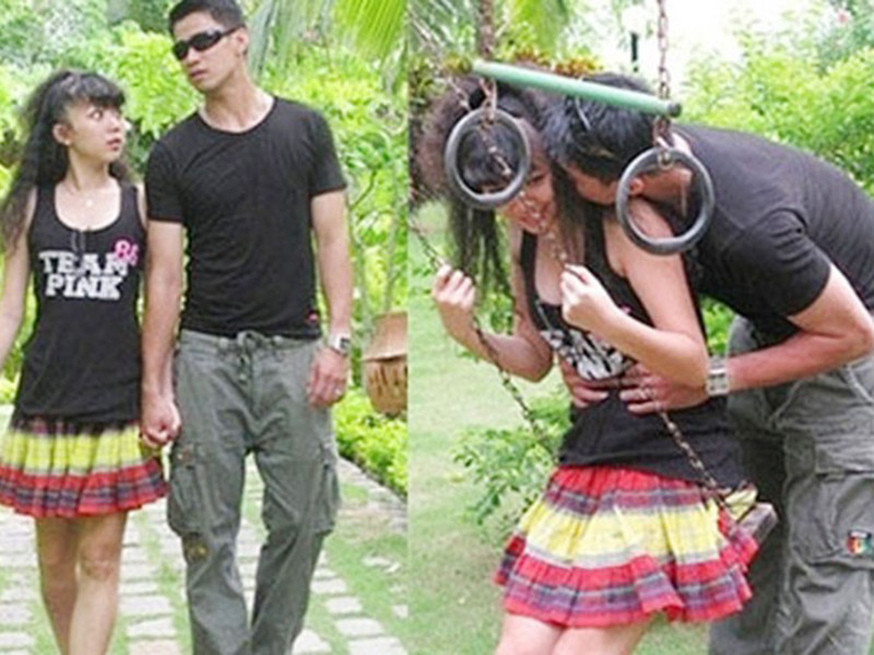 Tóc Tiên và Chong Paul công khai chuyện tình cảm vào năm 2008. Ảnh: Infonet