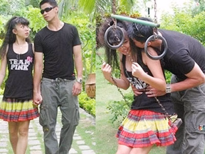 Tóc Tiên và Chong Paul công khai chuyện tình cảm vào năm 2008. Ảnh: Infonet