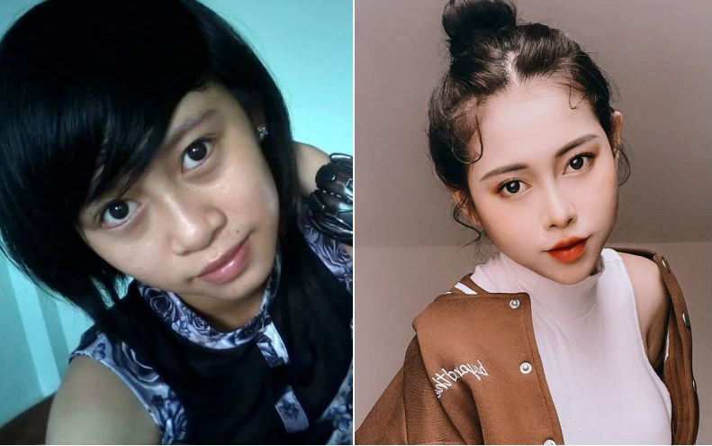 So sánh hình ảnh ở hai thời điểm ắt hẳn thấy rõ nhan sắc của Phương Thoa hoàn toàn khác biệt, tất cả do không sử dụng makeup mà cũng chẳng filter gì.