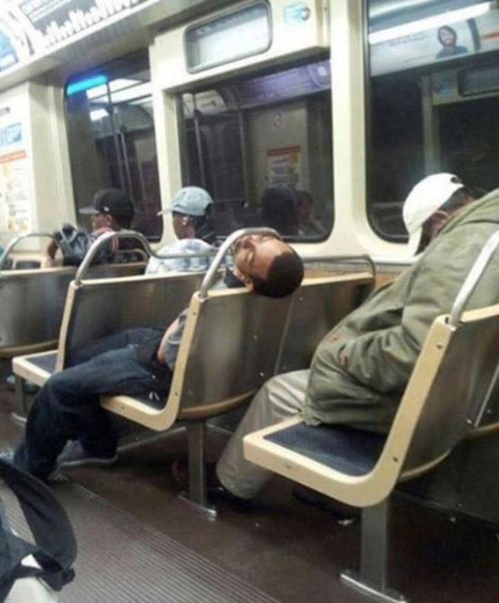 Những tư thế ngủ trên xe buýt chưa bao giờ làm người xem thất vọng.