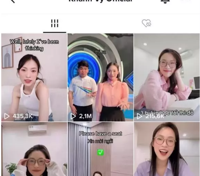 Ngoài vai trò là YouTuber, Khánh Vy còn lấn sân sang TikTok. Sau hơn 1 năm hoạt động, kênh TikTok của cô nàng đã đạt 1,4 triệu follower và hơn 13,9 triệu lượt thích.