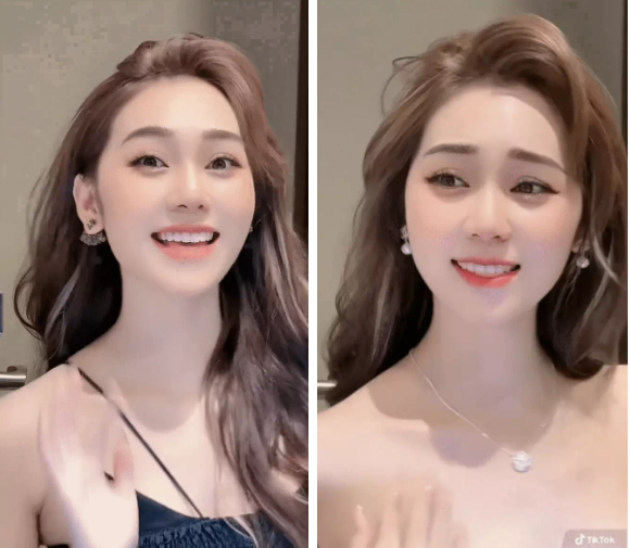 Ngay lập tức, nhan sắc trong clip tự đăng và khi bị quay lén ngoài đời của gái xinh trở thành đề tài bàn tán của cư dân mạng.