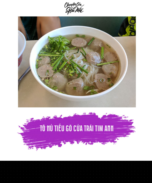 Thay vì gọi tô hủ tiếu thông thường, chúng ta có thể gọi bằng cách "tô hủ tiếu gõ cửa trái tim anh".