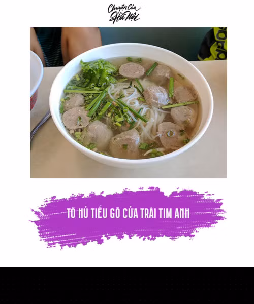 Thay vì gọi tô hủ tiếu thông thường, chúng ta có thể gọi bằng cách "tô hủ tiếu gõ cửa trái tim anh".