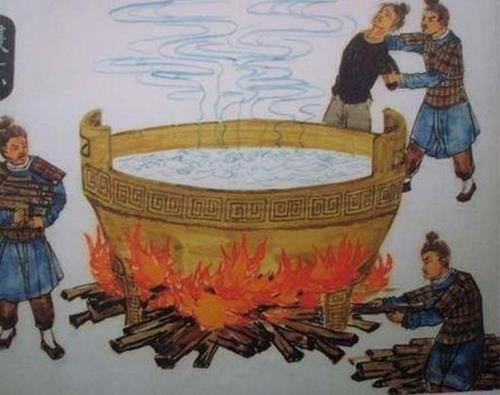 Đinh Tiên Hoàng (Đinh Bộ Lĩnh) là vị vua đã lập ra nước Đại Cồ Việt (968-1054). Theo "Đại Việt sử ký toàn thư", trong buổi đầu lên ngôi, xã hội chưa ổn định, luật pháp chưa định, để chế ngự thiên hạ, vua đã cho đặt vạc dầu, nuôi hổ báo, cột đồng nung đỏ trừng phạt tội phạm. Hình phạt này về sau tiếp tục được nhà Tiền Lê áp dụng.