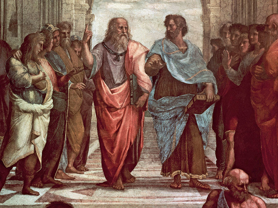 Thầy trò Socrates - Plato thường xuyên tranh luận về nhiều vấn đề trong triết học cũng như các lĩnh vực khác trong đời sống.
