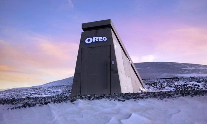 Được lấy cảm hứng từ những hầm chống tận thế trên thế giới, công ty Oreo xây dựng một công trình tương tự trên quần đảo Svalbard, Na Uy.