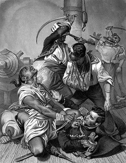 Sống ngoài vòng pháp luật, cuộc sống trên tàu của những tên cướp biển không hề sung sướng. Trên mỗi tàu cướp biển đều có một thủ lĩnh.