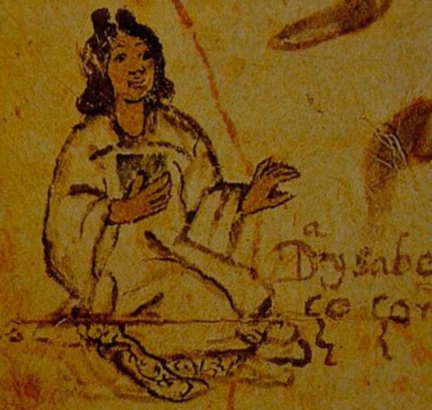 Vào thời điểm công chúa Isabel trở thành góa phụ, người Tây Ban Nha dưới sự chỉ huy của Hernán Cortés dẫn quân đến kinh đô Tenochtitlan của Aztec. Vì muốn có quan hệ hòa bình với lực lượng Tây Ban Nha do Cortés chỉ huy, vua Moctezuma II đã gửi công chúa Isabel cùng 2 em gái cùng cha khác mẹ làm con tin hoặc làm thê thiếp cho tướng lĩnh đối phương.