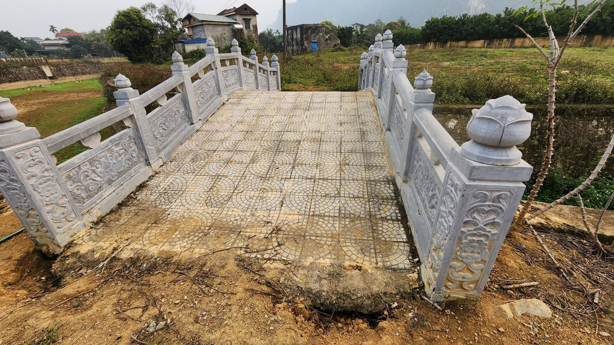 Cầu đi bộ cáu bẩn, sụt hố và xuống cấp.