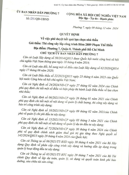 TP HCM: Công ty Kiến Phước Thành 7 ngày trúng 6 gói thầu tại Quận 8 TP HCM: Cong ty Kien Phuoc Thanh 7 ngay trung 6 goi thau tai Quan 8