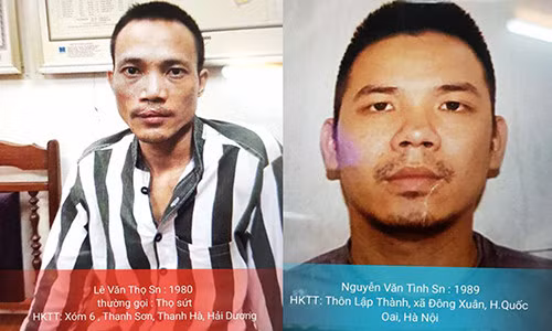 Tử tù Lê Văn Thọ và Nguyễn Văn Tình.