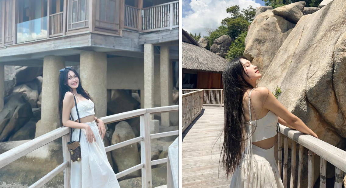 Doãn Hải My yêu thích những chiếc áo dáng croptop, tank top vừa thể hiện sự năng động, trẻ trung để khoe vòng eo thon gọn