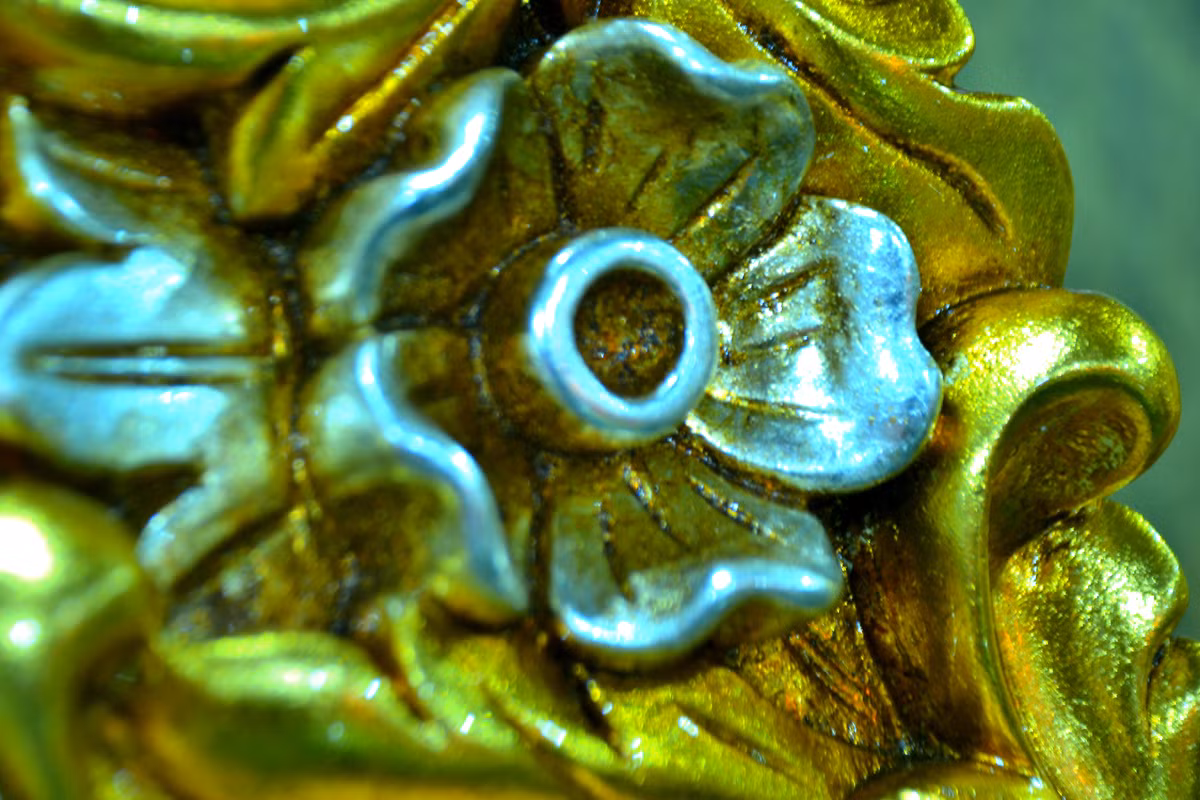 ... và những bông hồng được dát bạc.