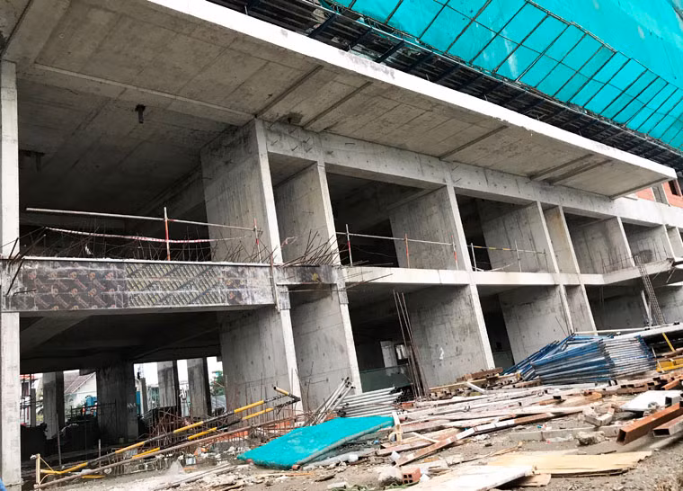 Bên trong công trình dự án căn hộ cao cấp Opal Garden.