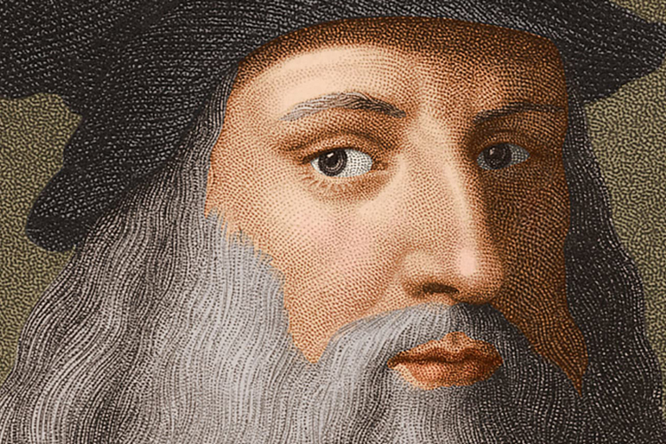 3. Leonardo da Vinci là thiên tài toàn diện người Ý, nổi tiếng với những sáng chế vượt thời đại và những tác phẩm nghệ thuật kinh điển như "Mona Lisa" và "Bữa ăn tối cuối cùng". (Ảnh: Nguyen Art Gallery)