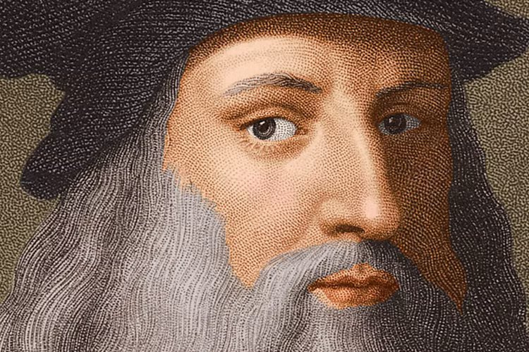 3. Leonardo da Vinci là thiên tài toàn diện người Ý, nổi tiếng với những sáng chế vượt thời đại và những tác phẩm nghệ thuật kinh điển như "Mona Lisa" và "Bữa ăn tối cuối cùng". (Ảnh: Nguyen Art Gallery)