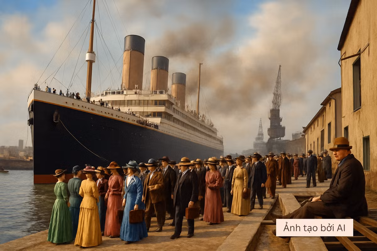  Titanic là con tàu lớn và sang trọng nhất thế giới năm 1912, được ví như cung điện nổi với cầu thang mạ vàng, đèn chùm pha lê, phòng ăn rộng như sảnh Versailles, nhà hàng kiểu Pháp, phòng hút cigar, thư viện, phòng chơi bài, phòng gym và bể bơi. (Ảnh: Thanh niên Việt)