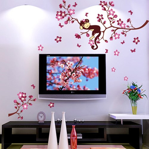  Trang trí nhà đón Tết bằng giấy dán tường là ý tưởng cực kỳ hợp lý và tiết kiệm trong dịp năm mới sắp tới. Việc kết hợp kiểu giấy dán tường với họa tiết hoa màu hồng và những đồ nội thất sáng màu sẽ giúp ngôi nhà bạn đầy không khí xuân mới.