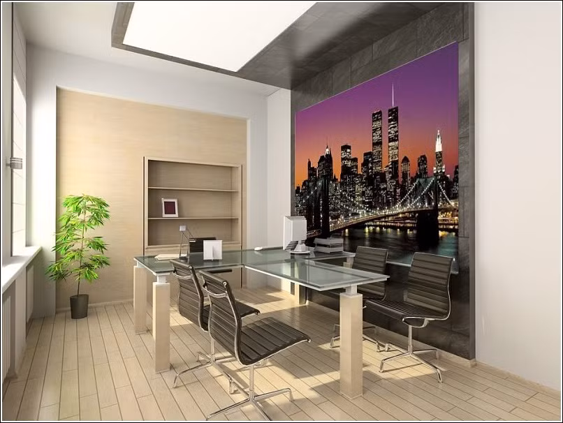 Bạn có thể dùng tranh dán tường trang trí phòng ăn, phòng làm việc, phòng ngủ hay nhà bếp đều phù hợp.