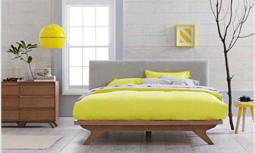 Bức tường ốp màu trắng sẽ làm nền để nổi bật lên những đồ nội thất màu sắc bắt mắt.