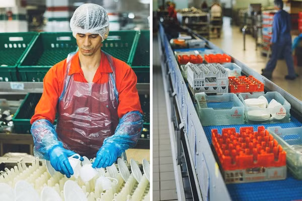 Cơ sở chế biến đồ ăn EKFC luôn làm việc không ngừng nghỉ, nhân viên hoạt động 24/7 và an ninh luôn được đảm bảo.