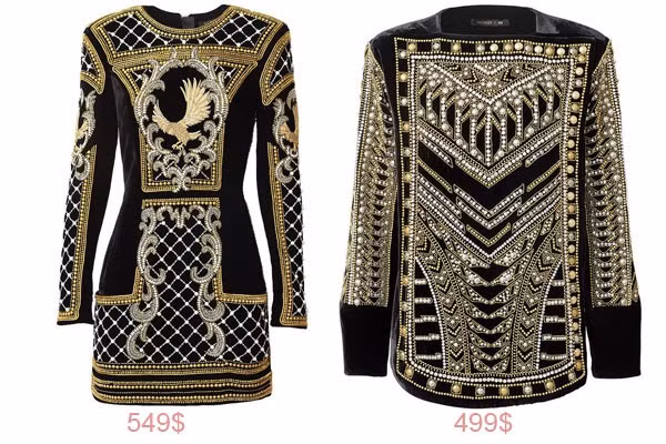 Váy liền có giá 549 USD, áo dài thân có giá 499 USD.