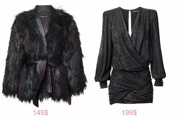 Mẫu áo khoác lông giá 149 USD (khoảng 3,3 triệu đồng), 199 USD (khoảng 4,3 triệu đồng).
