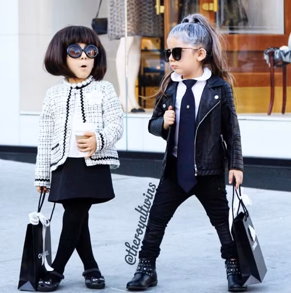 Ngam hang hieu cuc chat cua cap song sinh con dai gia