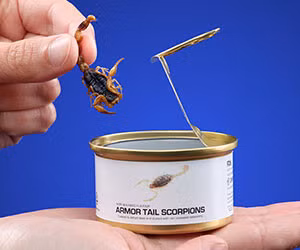 Món bọ cạp đóng hộp: Bọ cạp là một món ăn được ưa chuộng ở Thái Lan và món này còn được đóng hộp để phục vụ nhu cầu người tiêu dùng.