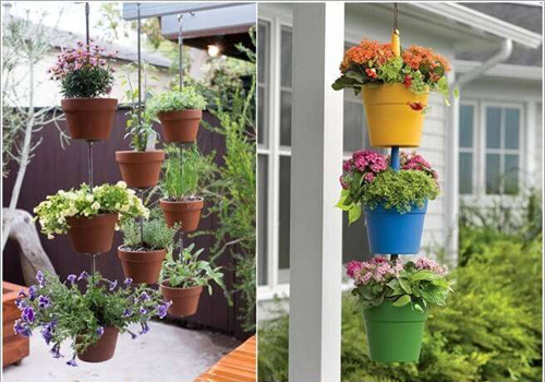 Một kiểu vườn hoa treo tường sáng tạo giúp không gian thêm xanh tươi và ấn tượng hơn.