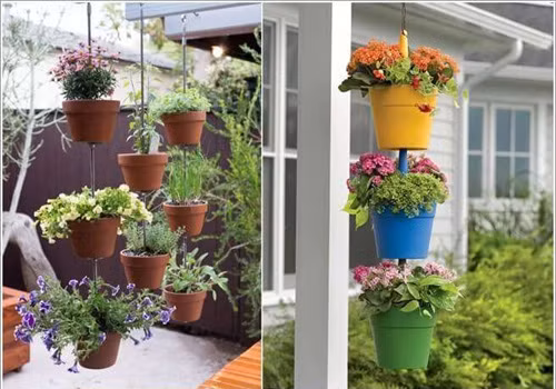 Một kiểu vườn hoa treo tường sáng tạo giúp không gian thêm xanh tươi và ấn tượng hơn.