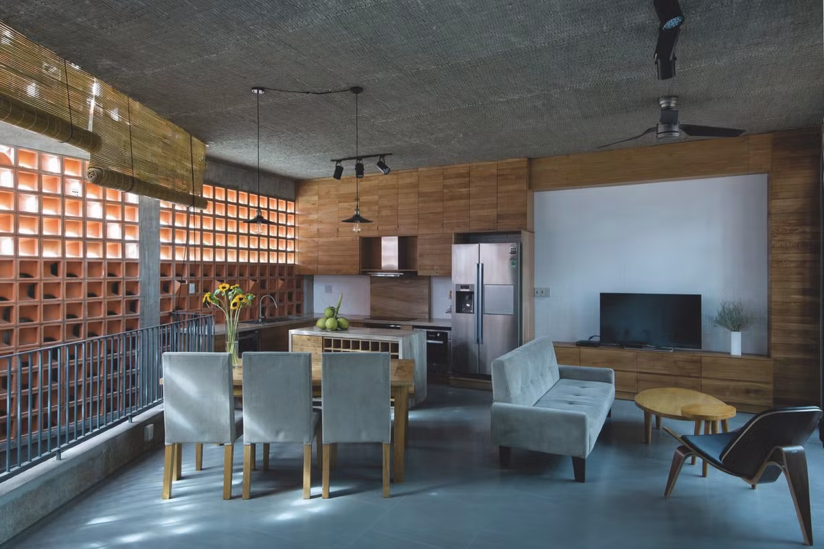 Kiến trúc độc đáo này nằm trên diện tích đất 71m2 với cấu trúc phức tạp.