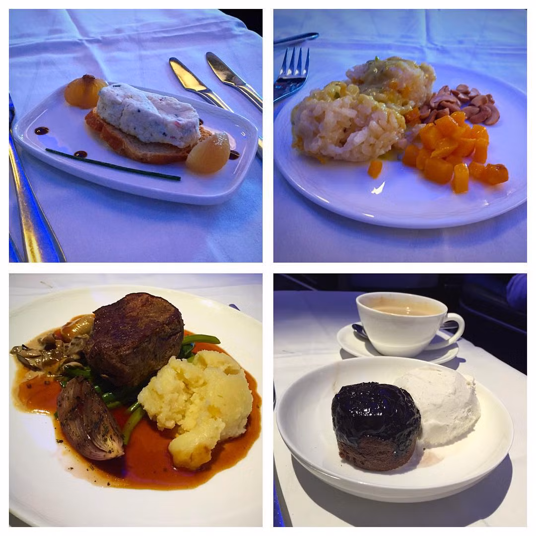 Thực đơn trên khoang thương gia của hãng British Airways được hành khách thích thú chia sẻ.