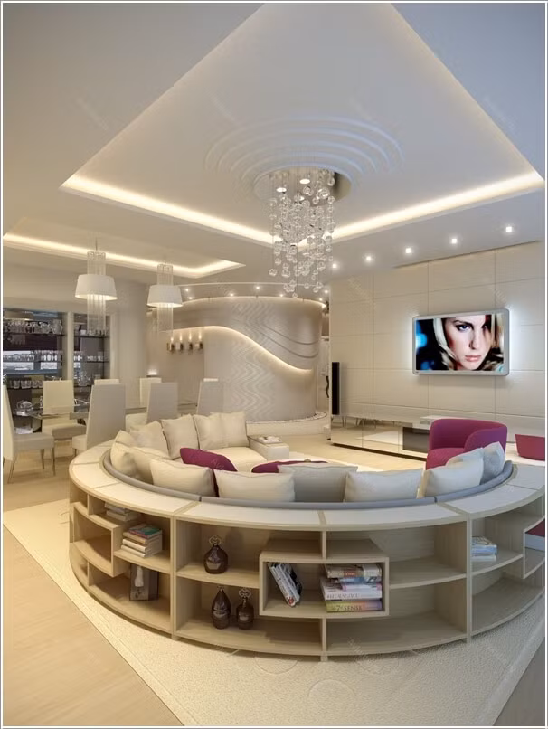 Kiểu ghế tiện lợi tích hợp các ngăn cất trữ đồ.