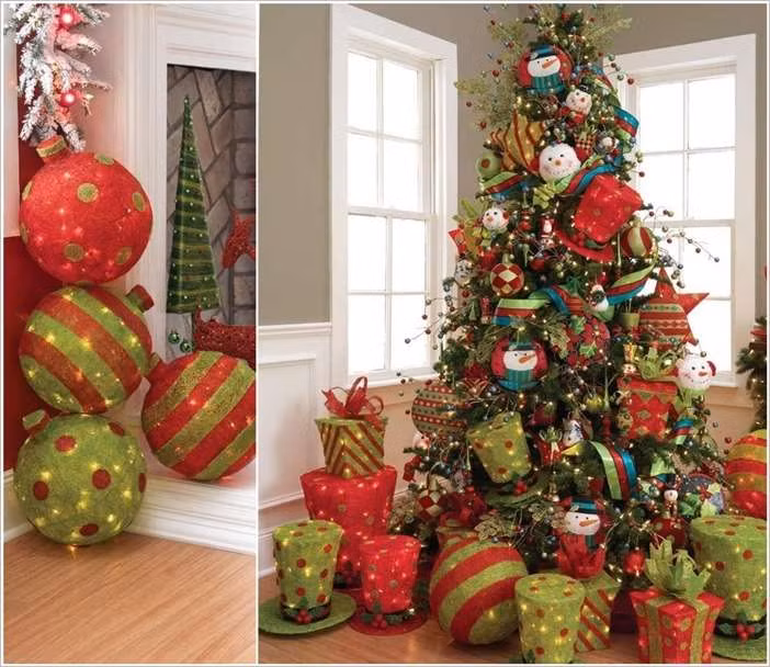 Những món quà Noel phát sáng là kiểu đèn trang trí khá lạ mắt.