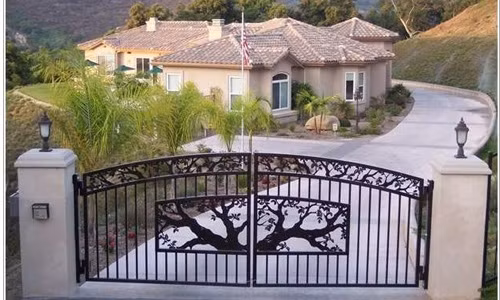 Một kiểu cổng biệt thự độc đáo.