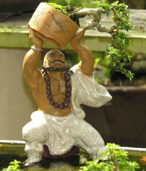 Chậu cây bonsai độc đáo của nghệ nhân Lâm Ngọc Vinh.