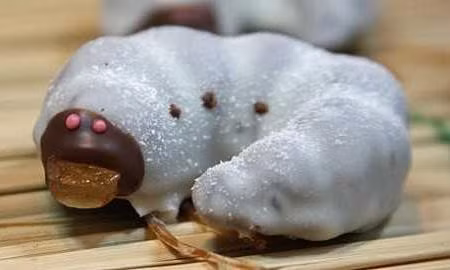 Kẹo socola hình sâu bọ: Sản xuất bởi công ty bánh kẹo Komatsuya (Nhật Bản), những viên kẹo Youchu Choco này được làm từ socola sữa, socola trắng, ngô, khô mực và vỏ cam. Loại kẹo lạ lùng này được bán cực chạy ở Nhật Bản.