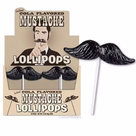 Kẹo hình ria mép: Chiếc kẹo này mang hình dáng một chiếc ria mép. Khi bạn đặt chiếc kẹo này dưới mũi, nhiều người có thể mắc lừa bởi “bộ ria” giả này.