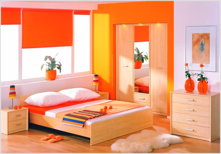 Trang tri phong mau sac bat mat thay doi tam trang